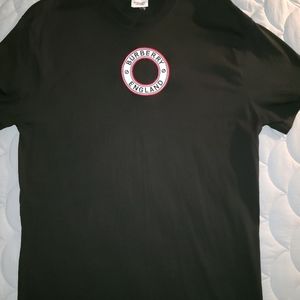 Burberry Black Archway Embroidery  inclement Logo T-Shirt AUTHENTIC